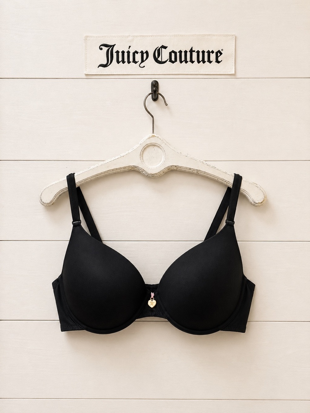 JUICY COUTURE Black T-Shirt Bra 40C